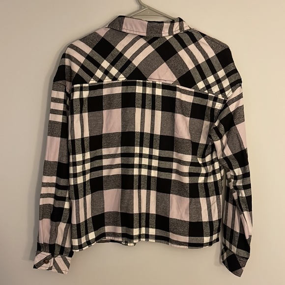 Hippie Rose Flannel Button Down Shirt Size Small - Picture 2 of 4